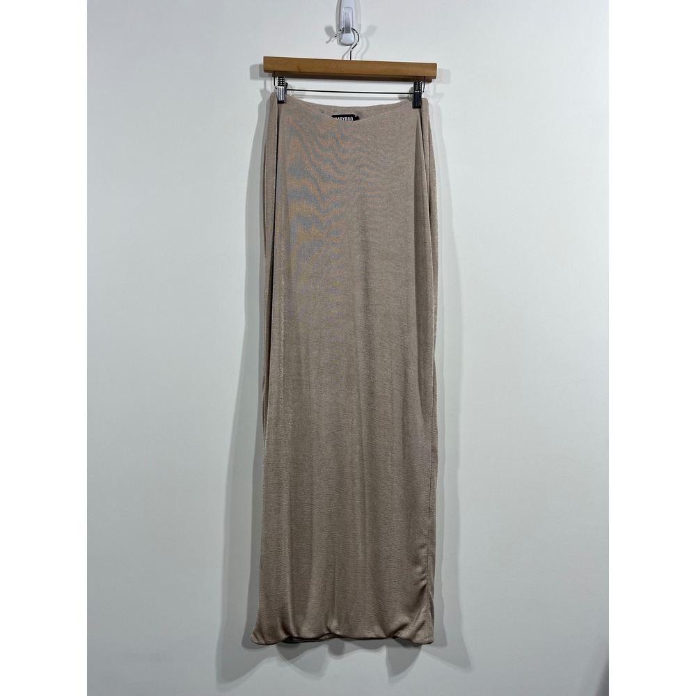 Babyboo Shimmer Maxi Skirt Metallic Women Large Vacation Resort Event Glam Disco
